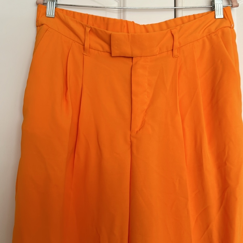a.new day Vibrant orange wide leg trousers. Size 12